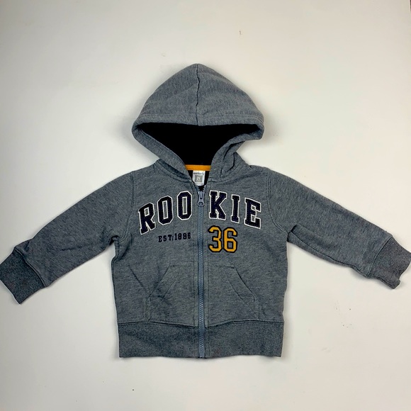 Carter’s 2t Gray Zip Up Hoodie Sweatshirt Jacket 2T - Picture 1 of 7